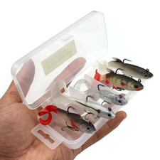 Gummifische mit Haken, 5er set, Gummiköder, ...