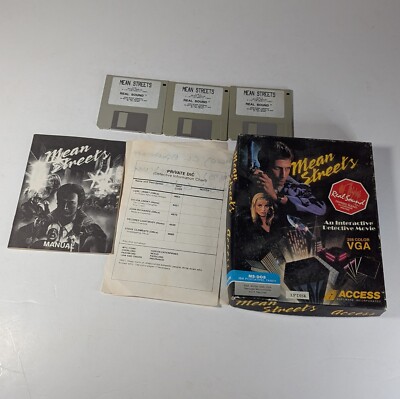 Mean Streets (Access Software, 1989) PC, Rare 3.5'' Diskette Version