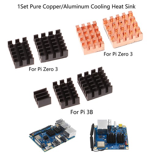 1Set Cooling Heat Sink Aluminum Heatsink Cooler Radiator For Orange Pi Zero _xi - Photo 5/15