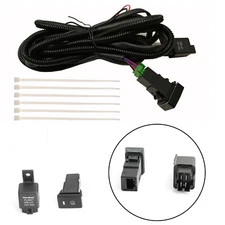 H11 H8 H9 40A Fog Light Harness Sockets Relay Kit ON/OFF LED Switch For Toyota