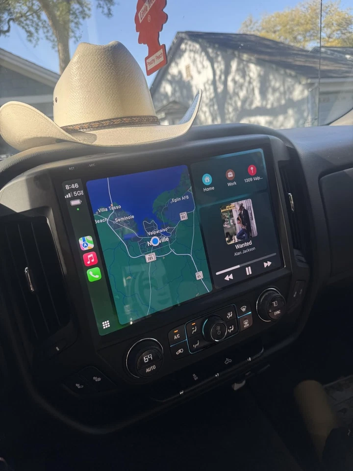 13.1'' Carplay Car Stereo Radio 8+128GB For 2014-2018 Chevy Silverado GMC Sierra Foto 4 de 4