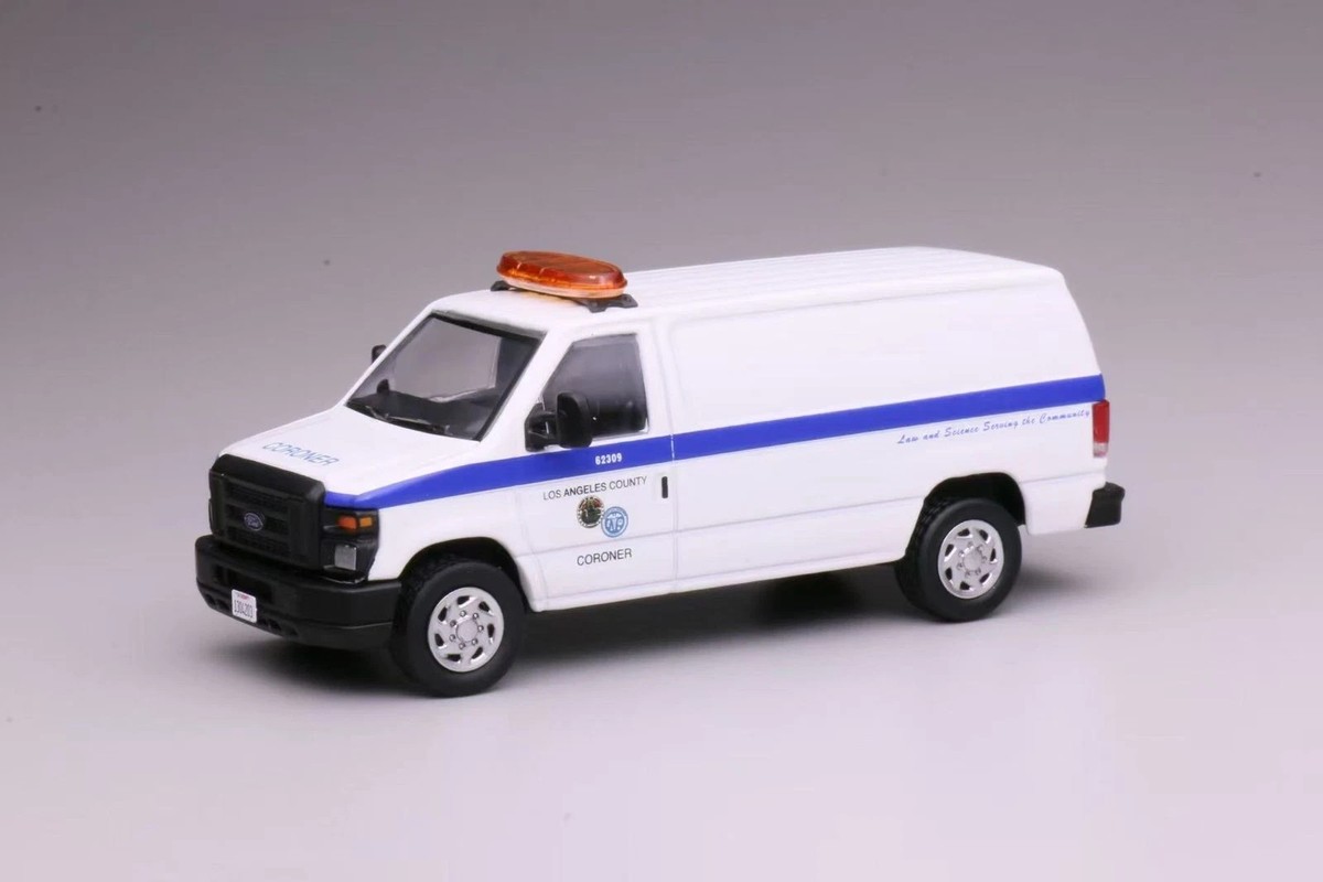596 Ford E-350 Van Los Angeles County Coroner 1:64 Scale Diecast