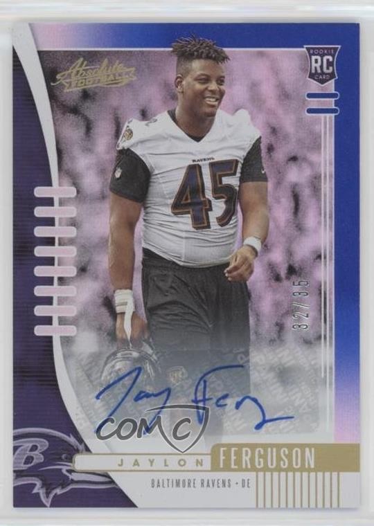 2019 Absolute Blue Spectrum Signatures 32/35 Jaylon Ferguson Rookie Auto RC 07qr