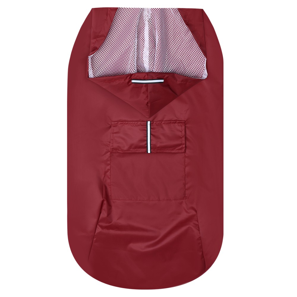 Waterproof Reflective Hooded Raincoat for Large Dogs-image