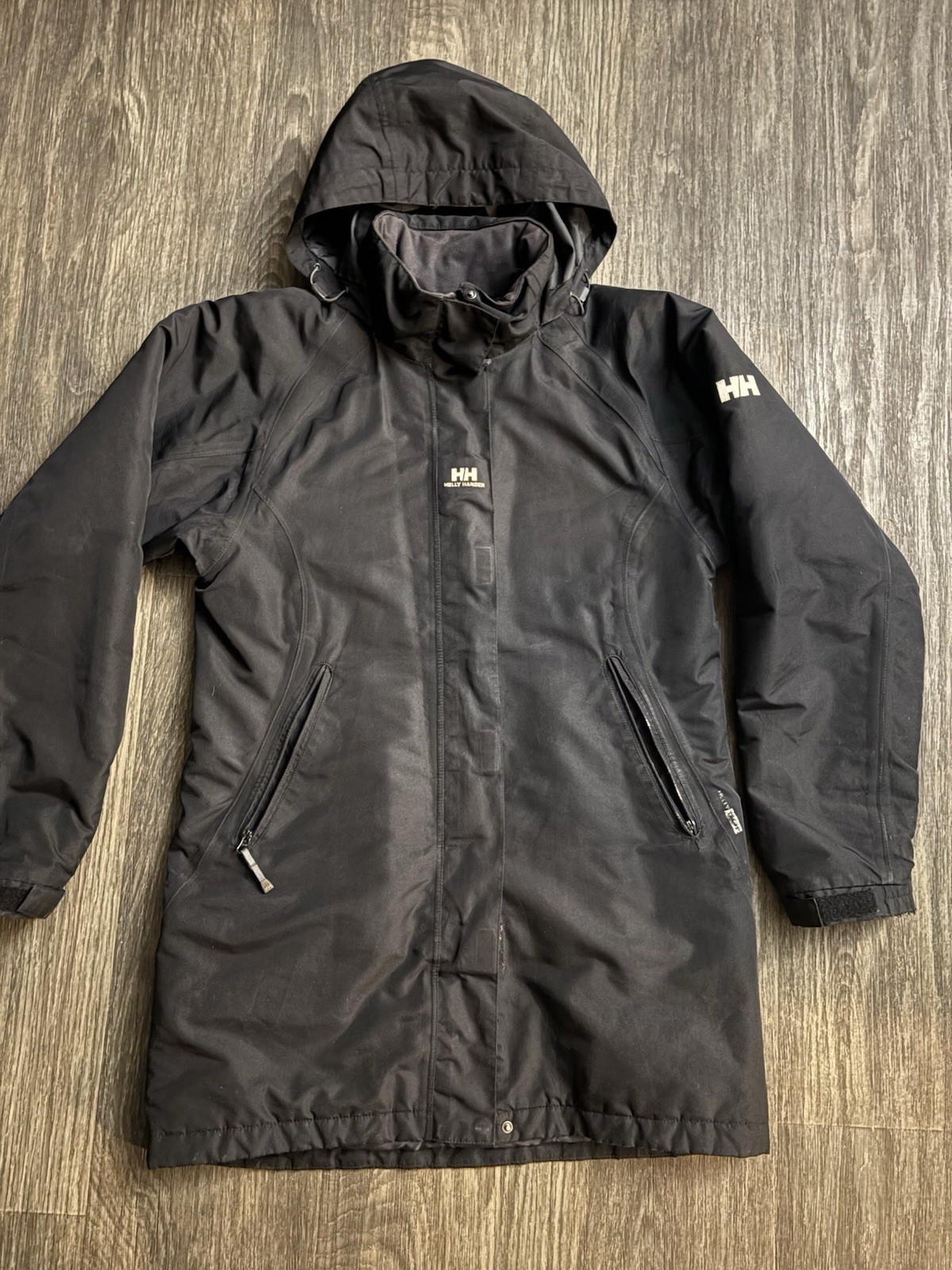 Helly Hansen Jacket S Solid Black Full Zip Size S… - image 1