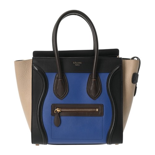 Celine Micro Luggage Handbag Greige/Black/Blue/Brown Pre-owned From Japan