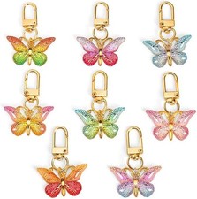 Gradient Butterfly Keychain Bag Charms For Handbags Colorful Butterfly Keychains