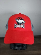 Charlotte Checkers Hockey AHL Red & Grey Trucker Mesh Hat Adjustable Snapback