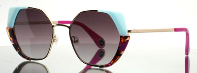 WOOW Super Wild 2 0134 Violet Tortoise Blue Womens Gradient Sunglasses 51-19-140