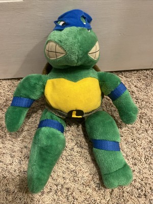 Vintage 1989 TMNT Leonardo Plush Doll   14  ACE Novelty / Mirage Studios   Rare