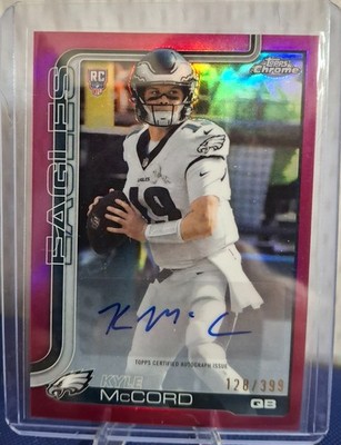 Kyle McCord 2025 Topps Chrome RC AUTO RA-KMCC Magenta Refractor /399  SSP