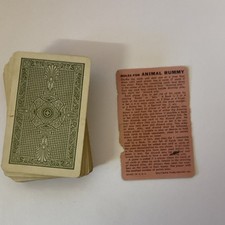 Whitman Publishing Co. Animal Rummy Card Game Animals Theme Ages 4-11 Vintage