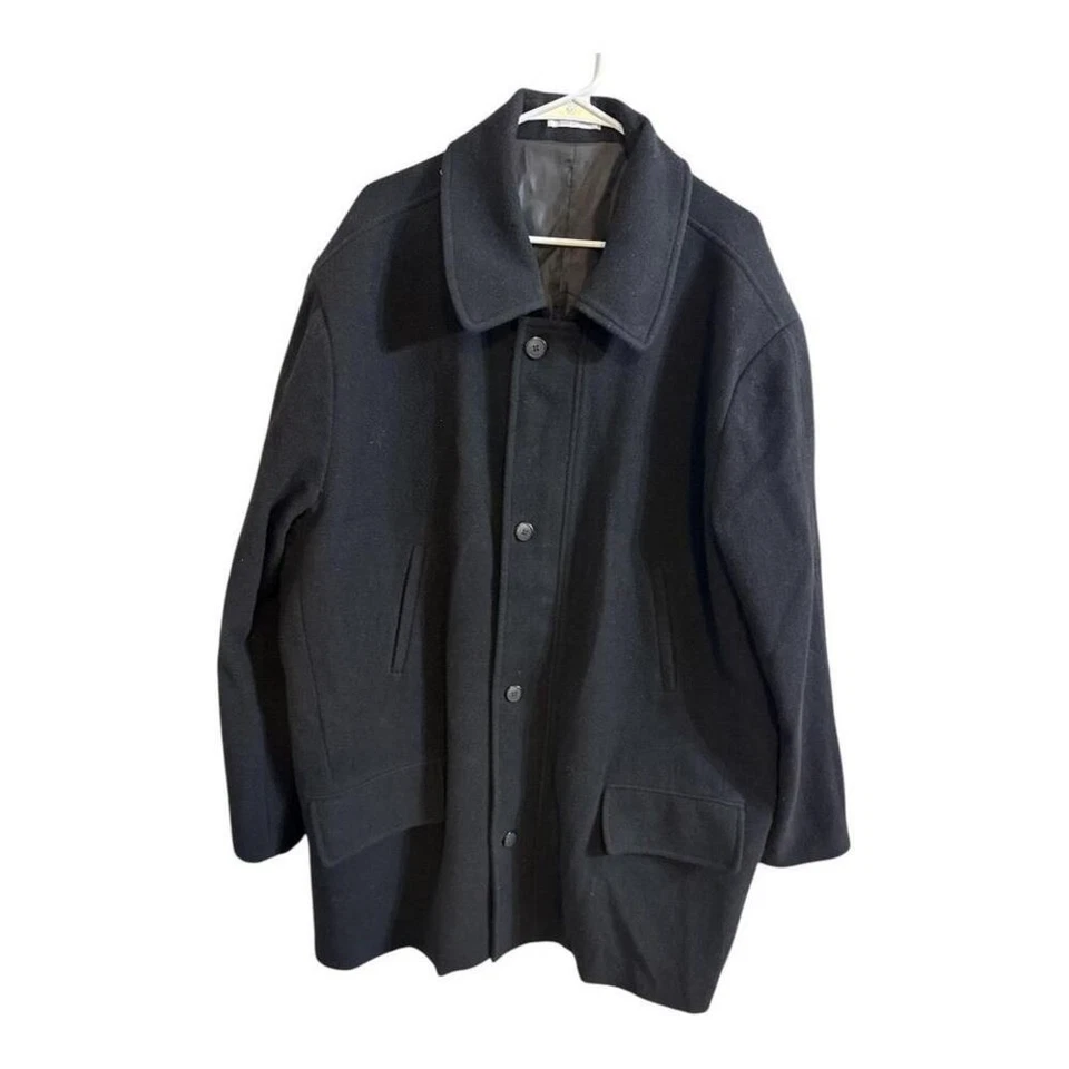 Casaco masculino Y2K Gorpcore Irvine Park preto 100% lã grunge preppy luxo grande e alto - Imagem 3 de 4