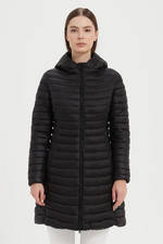 Women's Water Resistant Down Feel Padded Lightweight Quilted Midi Puffer Coat