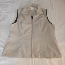 Vintage Womans Roche Golf Vest L USA Pockets Fully Lined Sports