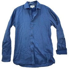 Ted Baker Endurance Dress Shirt Men s 15 - 34/35 Blue Geometric Print Career