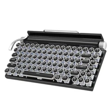 Taiahiro Retro Typewriter Mechanical Keyboard, Wireless Bluetooth 5.0 LED Bac...