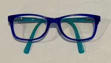 Nike 5509 450 Lt. Blue- Dk. Blue Rectangular Eyeglasses Frames Kids Exc. Cond.