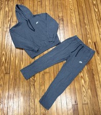 Nike Sportswear Club Fleece Gray Hoodie  Pants Set Size Medium Sweatsuit
