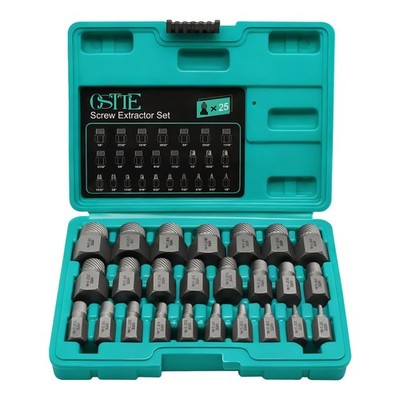25Pcs Bolt Extractor Kit, Screw Extractor Set Hex Head, Multi-Spline Easy Out...