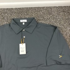 NWT 2020 Peter Millar Polo Shirt Summer Comfort Performance Jersey Gray Mens XL