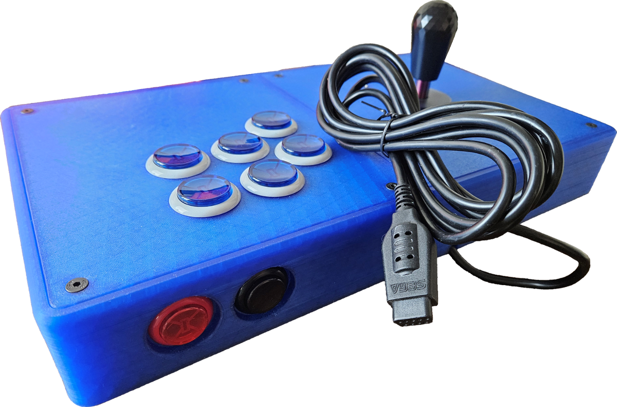 Sega Genesis Mega Drive 6 Button Sanwa Arcade Fight Stick