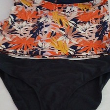 Damen Tankini Gr. 46 Normalgröße schwarz Bl...