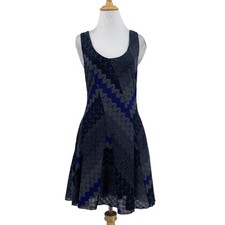 Free People Dress Womens S Small Multi My One & Only Chevron Sleeveless Lined