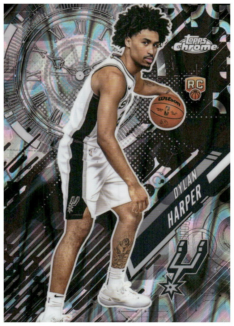 2025-26 Topps Chrome Ray Wave Refractor Dylan Harper Go Time #GT-17 Spurs RC