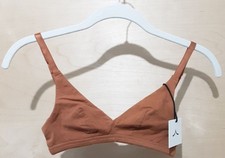 New, 2x Women?s Butterscotch KNICKEY Triangle Organic Cotton Bralette (XXS)