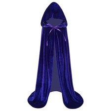 Kids Velvet Cloak Cape with Hood for Halloween and Christmas Costumes