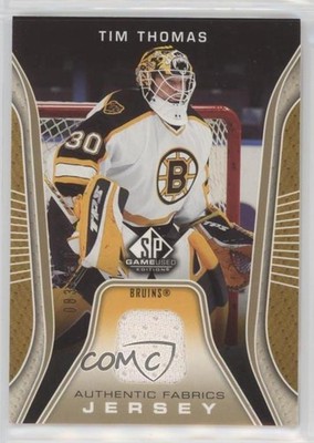 2006-07 SP Game Used Edition Authentic Fabrics Gold Jersey 83/100 Tim Thomas 2d8
