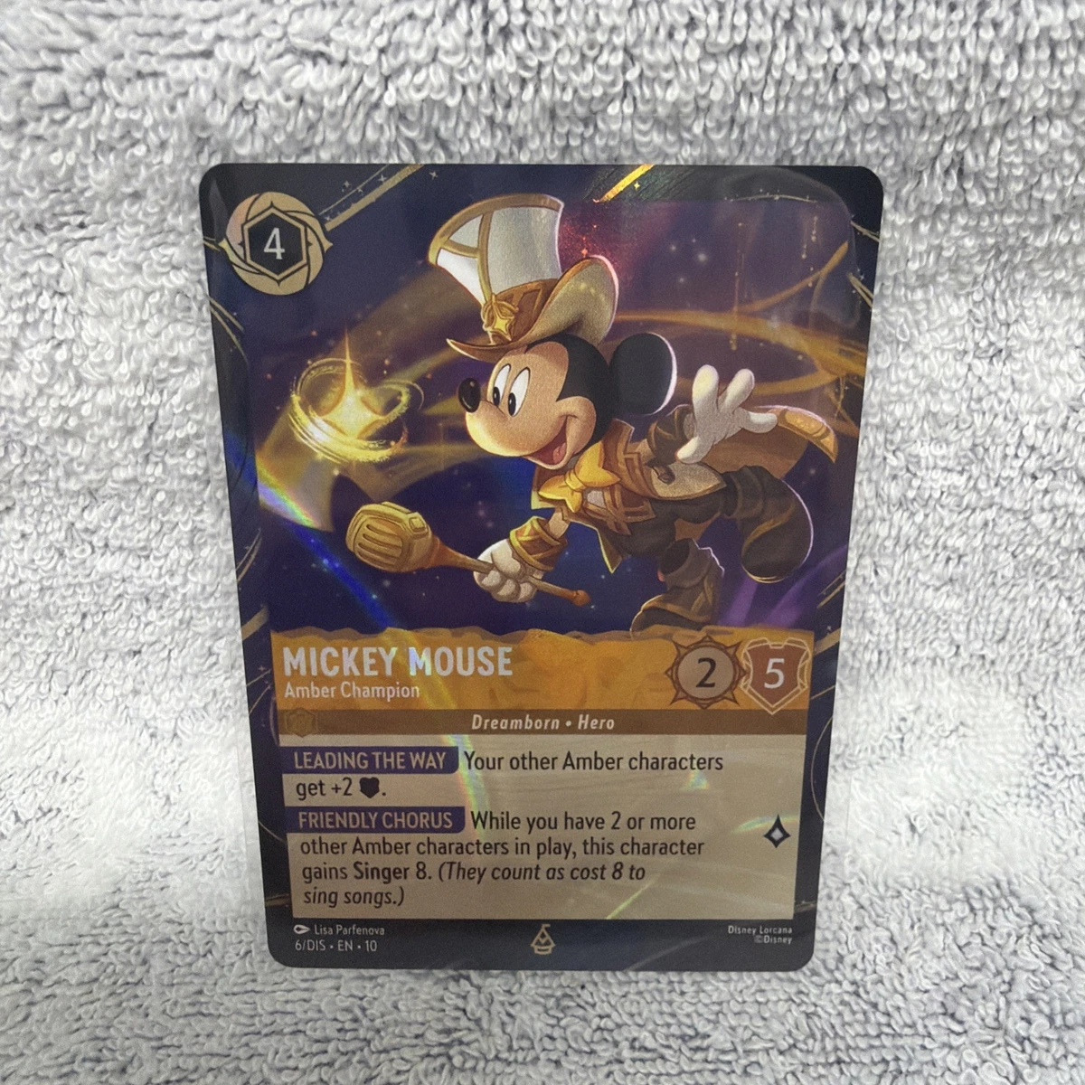 Mickey Mouse-Amber Champion 6 Disney Lorcana Promo Cards for sale