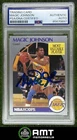 Magic Johnson Signed PSA Auto Authentic 1990-91 Hoops Los Angeles Lakers #157 97