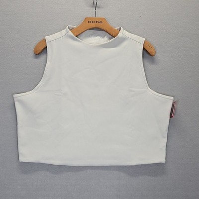 SPANX Contour Rib Mock Neck Crop Top Womens  Light Cloudy gry Size 3X