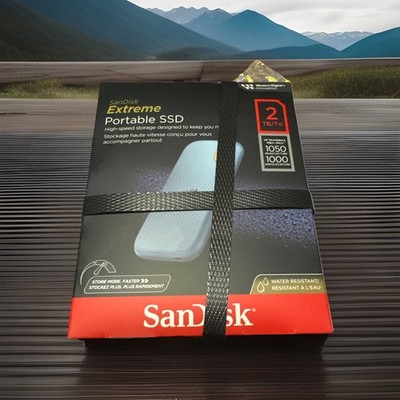 SANDISK Extreme Portable USB 3.2 Gen 2 Festplatte, TB SSD, extern, Himmelblau