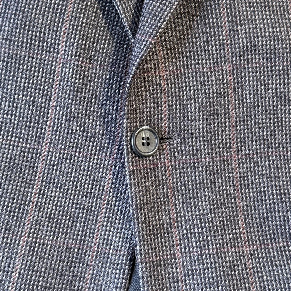 Stafford Sport Coat Mens 44R Wool Cashmere Two Button No Vent Casual Jacket - Image 3 of 4