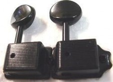 BLACK OLD STYLE MACHINEHEADS FOR GUITAR 6 in a line - TUNERS