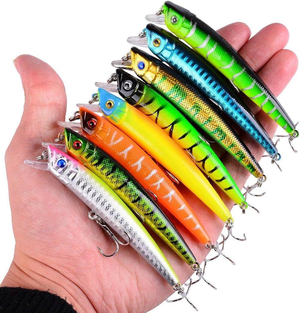 Hybrid jig set with hooked minnows, poppers, crankbaits - Image 7