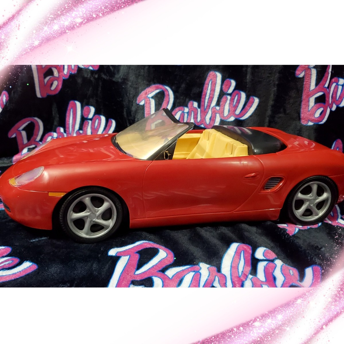 Barbie Porsche Boxster Red Sports Car 1998 Motorized Convertible Mattel