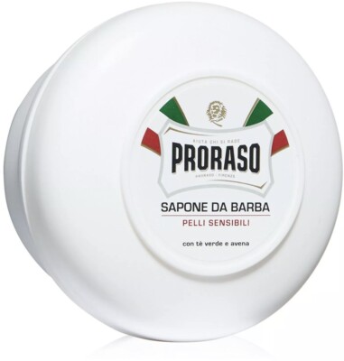 Proraso Shaving Cream Soap in a Bowl, For Sensitive Skin, 5.2 oz (150 ml) Italy