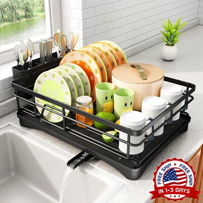 Secador De Platos Escurridor Rack Para Platos Y Jarras Accesorios De Cocina New