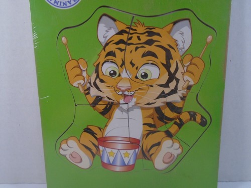 GARANÍMALES ANTIGUOS--TAMBOR TOCANDO TIGRE--PUZZLE DE 7 PIEZAS (NUEVO) - Imagen 2 de 5