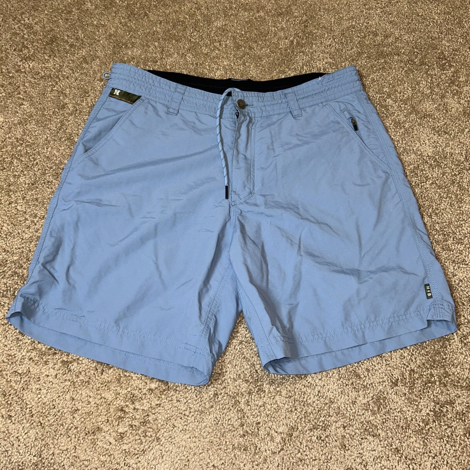 Howler Bros Horizon Hybrid Shorts 34 Blue Fishing Ripstop Quick Dry Self Drain