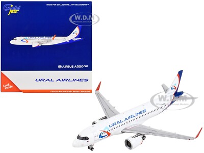 AIRBUS A320NEO AIRCRAFT ''URAL AIRLINES'' 1/400 DIECAST MODEL BY GEMINIJETS GJ1910