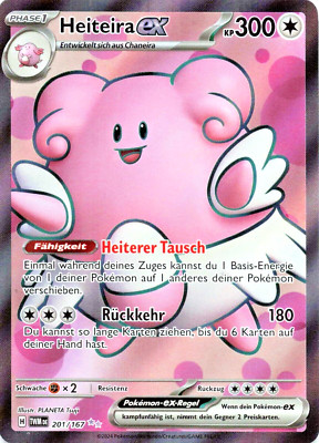 Pokémon Karte Heiteira ex TWM 201/167 Maskerade im Zwielicht Deutsch NM Rare