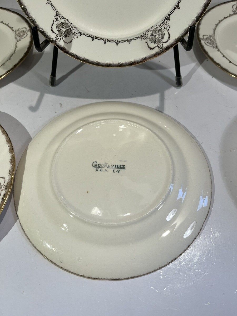 Vintage Crooksville China Company 7 inch plates set of six | eBay
