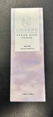 LICORNE Vegan Rice Toner 3.38 oz Hydration Brightening New. Korean