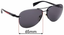 SFx Replacement Sunglass Lenses fits Prada SPS56M - 65mm Wide