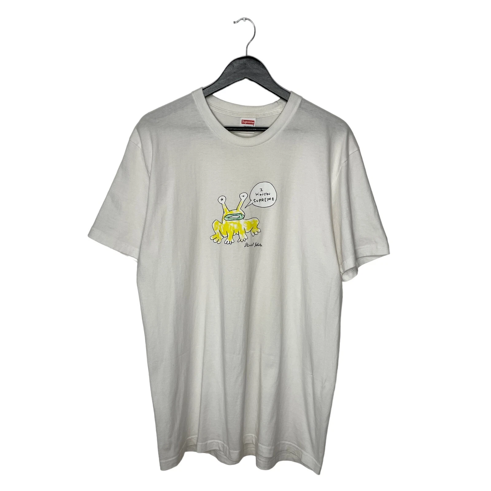 T shirt imprimé Supreme Daniel Johnston Frog I Know taille L blanc